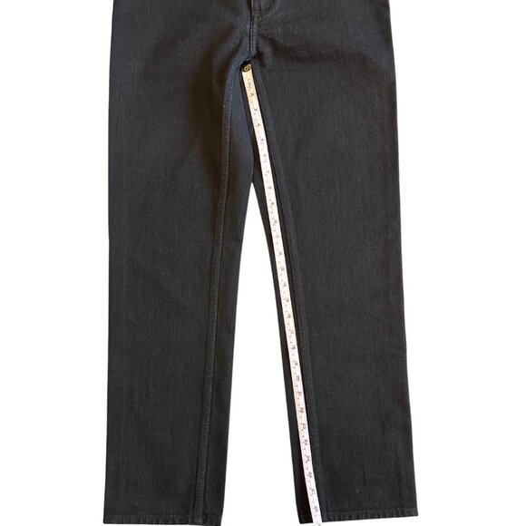 BURBERRY Mid-Rise Straight Leg Denim Pants With Roundel Logo In Black - Size 26 - Picture 3 of 8